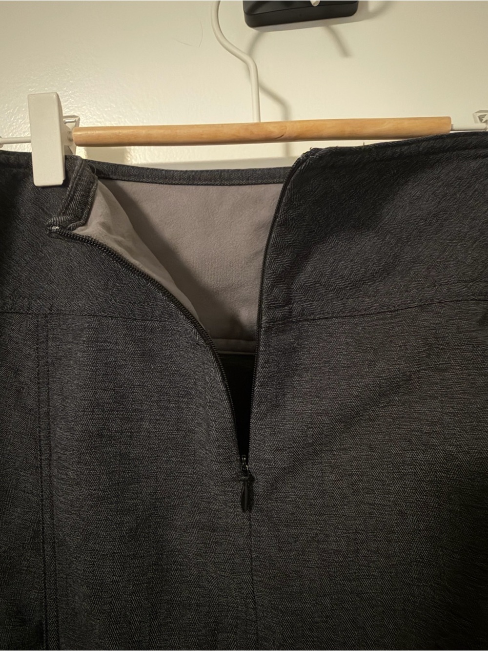 Royal Robbins Charcoal high low A-Line Skirt size 8 gorpcore activewear hiking - Picture 7 of 7
